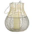 DecMode 11"W, 12"H Metal Contemporary Candle Lantern, Silver, 1 - Piece EasyOptionXY LLC