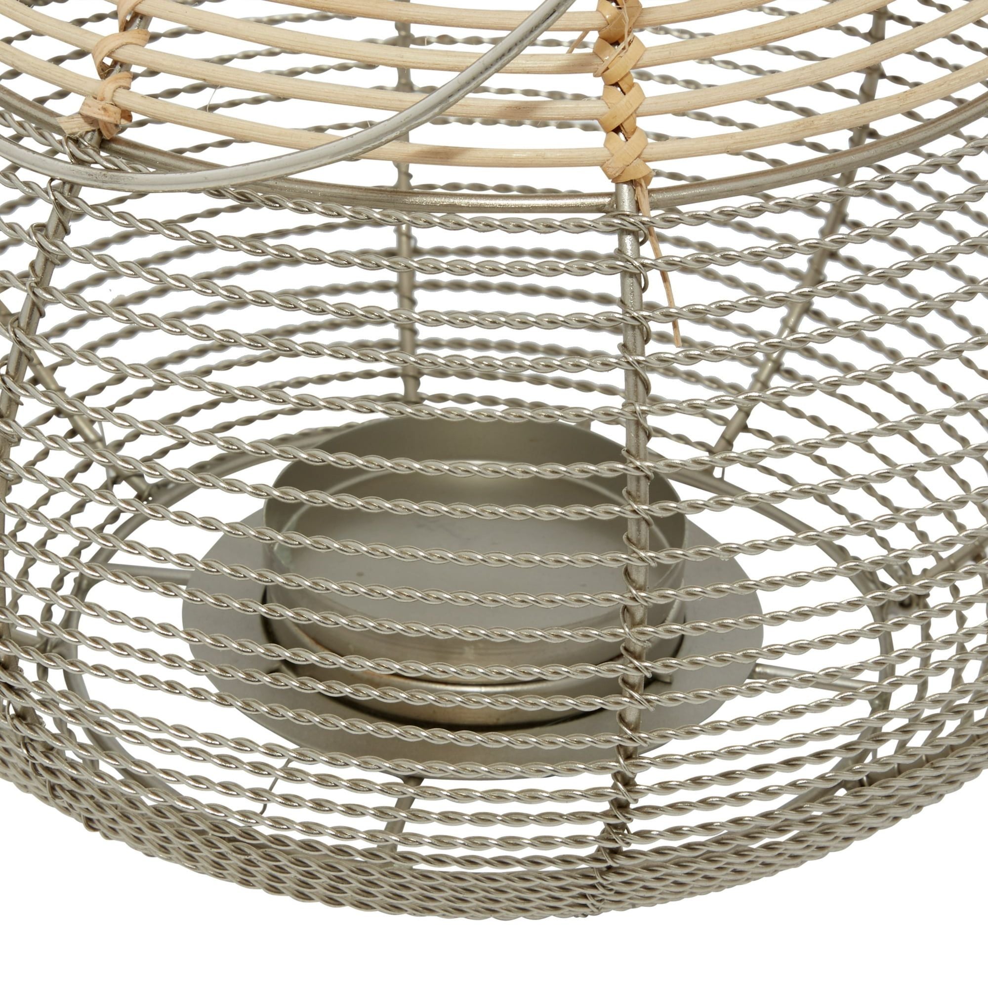DecMode 11"W, 12"H Metal Contemporary Candle Lantern, Silver, 1 - Piece EasyOptionXY LLC