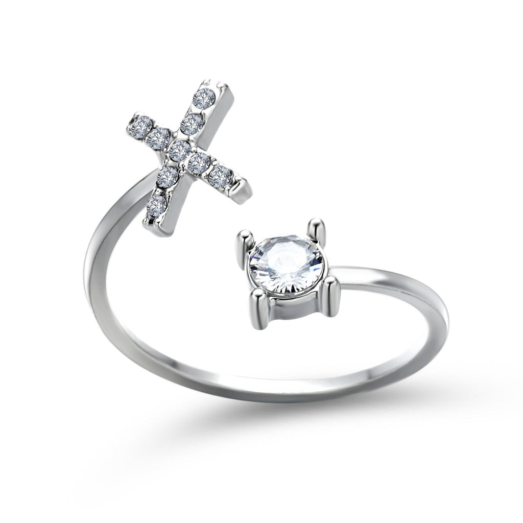 Adjustable 26 Initial Letter Ring Fashion Jewelry For Women Simple Elegant Jewelry Pi-Mart