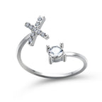 Adjustable 26 Initial Letter Ring Fashion Jewelry For Women Simple Elegant Jewelry Pi-Mart