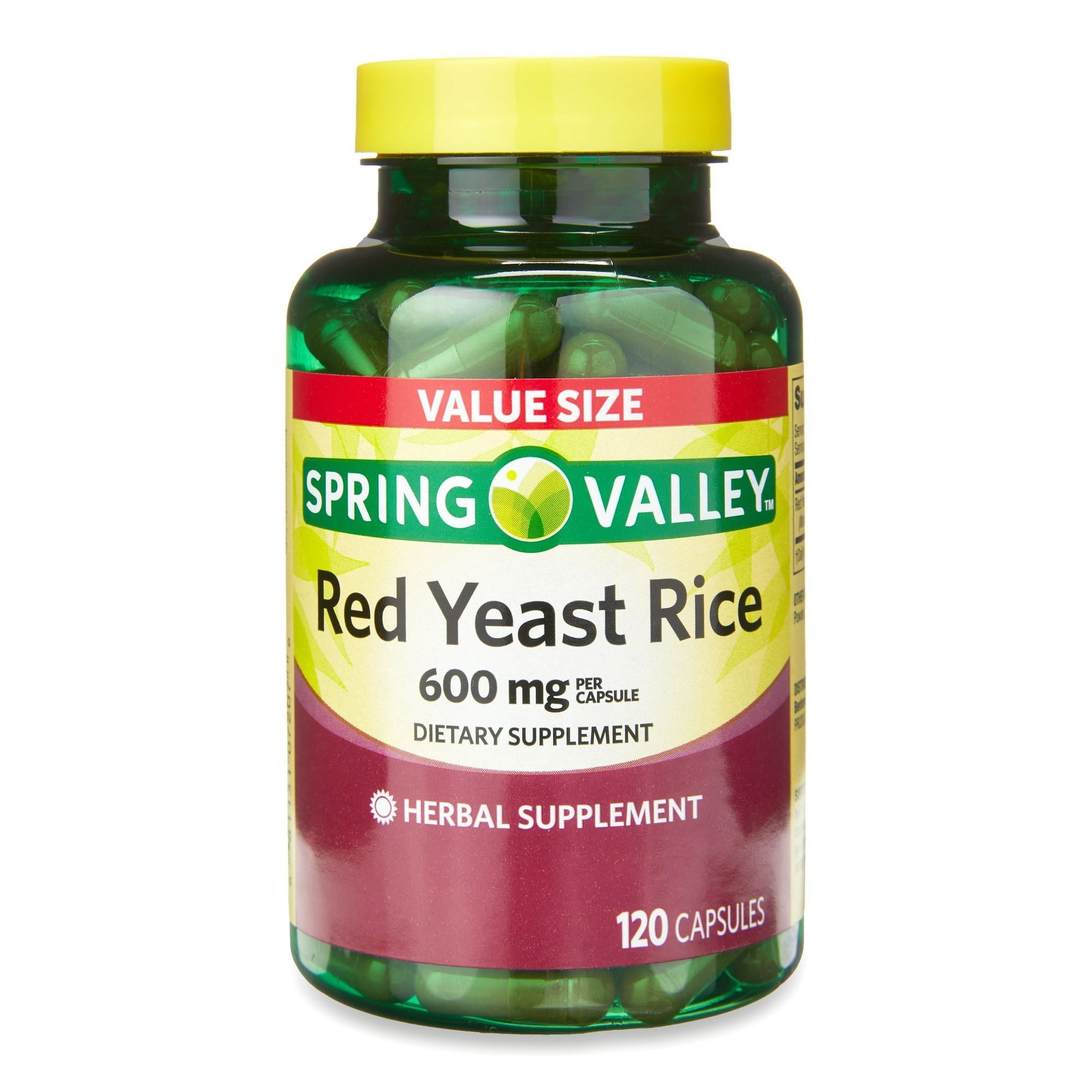 Spring Valley Red Yeast Rice Supplement; 600 mg; 120 Count