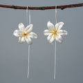 Female lily sterling silver S925 earrings Pi-Mart