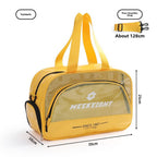 PVC transparent swimming storage bag, wet and dry separation sports beach bag, large capacity fitness bag, Transparent travel tote bag for women - SJB-DIAMOND ELITES