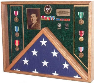 Deluxe Combo Awards Flag Display Case The Military Gift Store