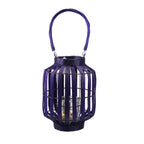 20" Tropicalia Deep Purple Cabana Tiki Bar Votive Candle Holder Lantern