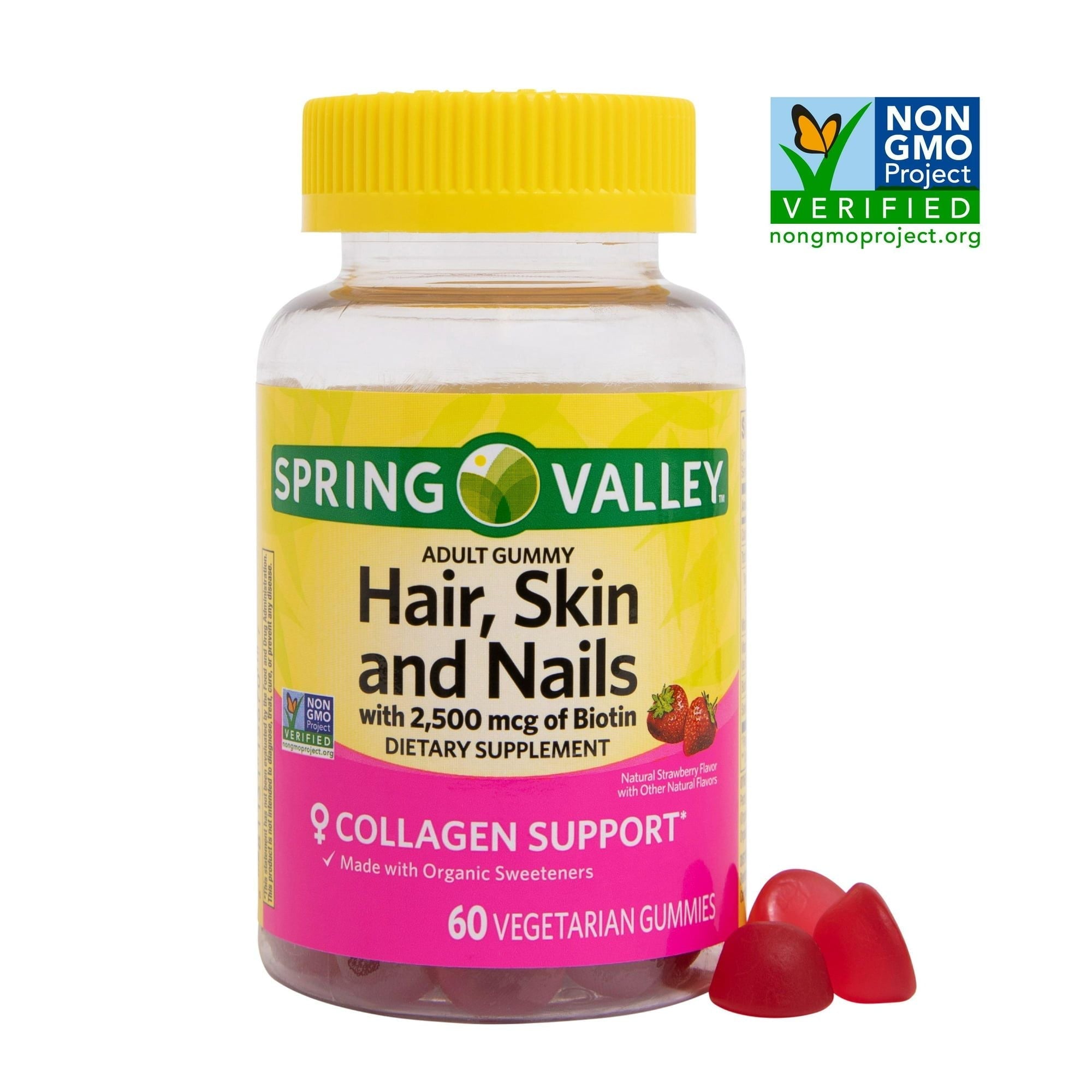 Spring Valley Vegetarian Biotin Hair; Skin; and Nails Gummies; 60 Count EasyOptionXY LLC