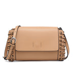 Silver Small Crossbody Bag Tan Compact Black Square Purse With Handcrafted Weave detail - SJB-DIAMOND ELITES