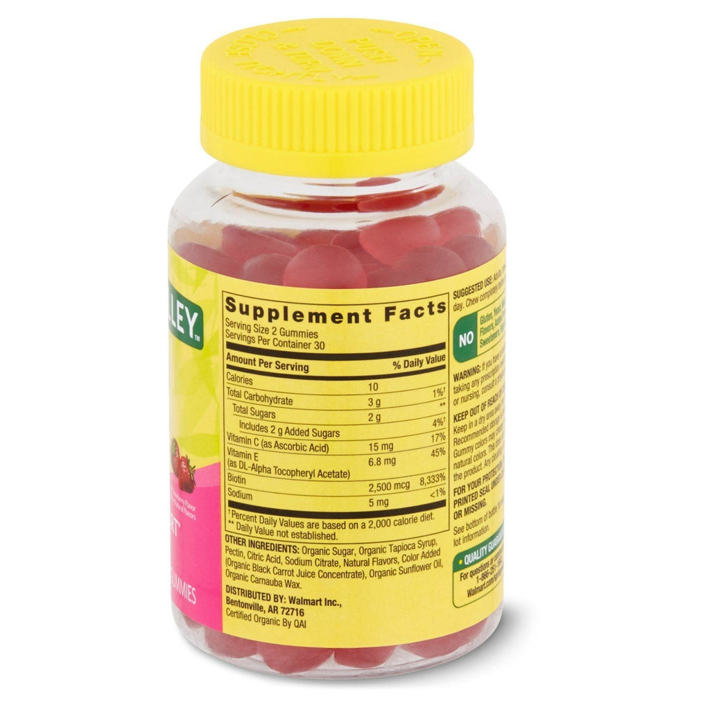 Spring Valley Vegetarian Biotin Hair; Skin; and Nails Gummies; 60 Count EasyOptionXY LLC