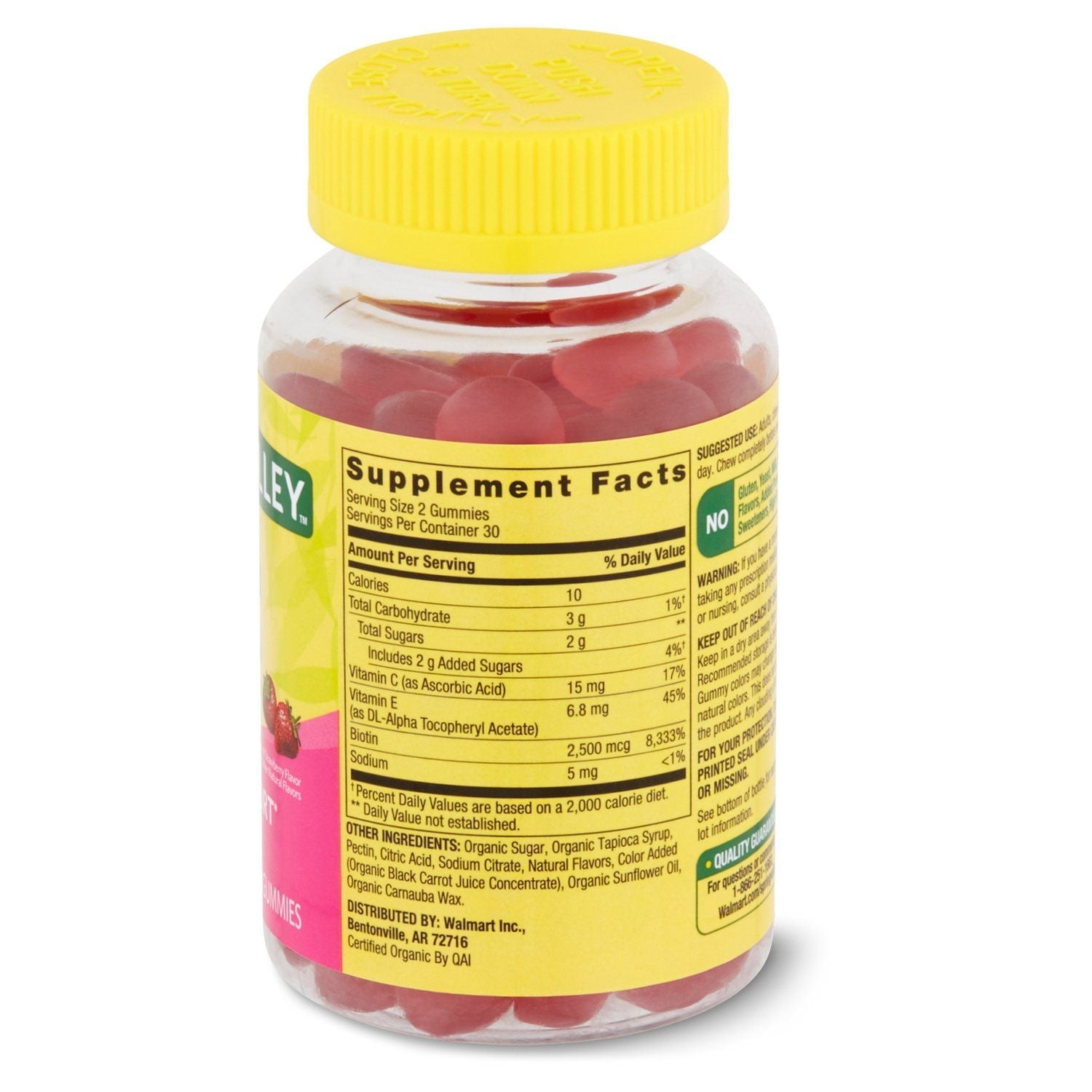 Spring Valley Vegetarian Biotin Hair; Skin; and Nails Gummies; 60 Count EasyOptionXY LLC