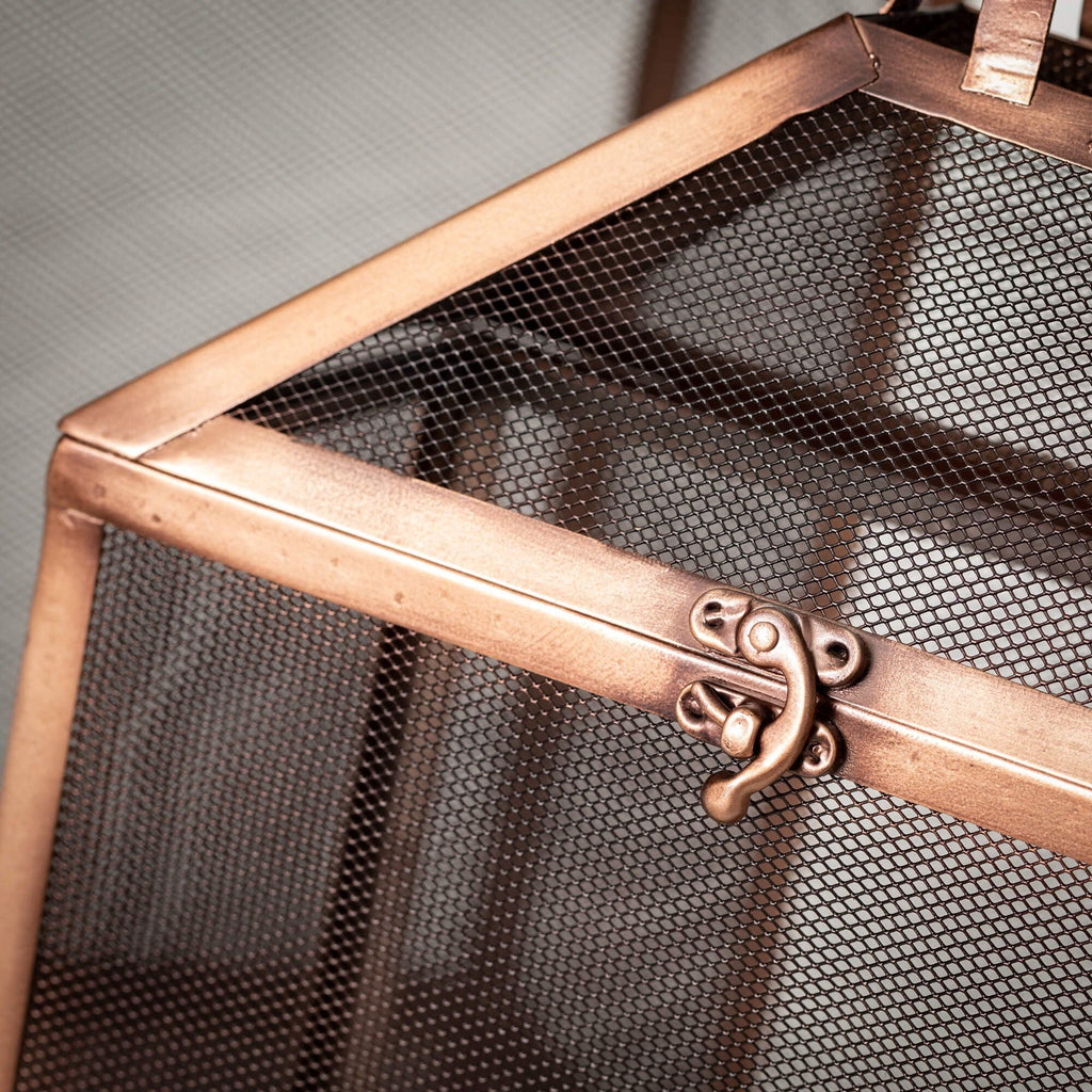 Sullivans 19.5" & 15.75" Outdoor Copper Screen Lanterns Set of 2, Metal EasyOptionXY LLC