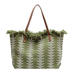 Bohemian canvas woven tote bag simple ethnic purse - SJB-DIAMOND ELITES