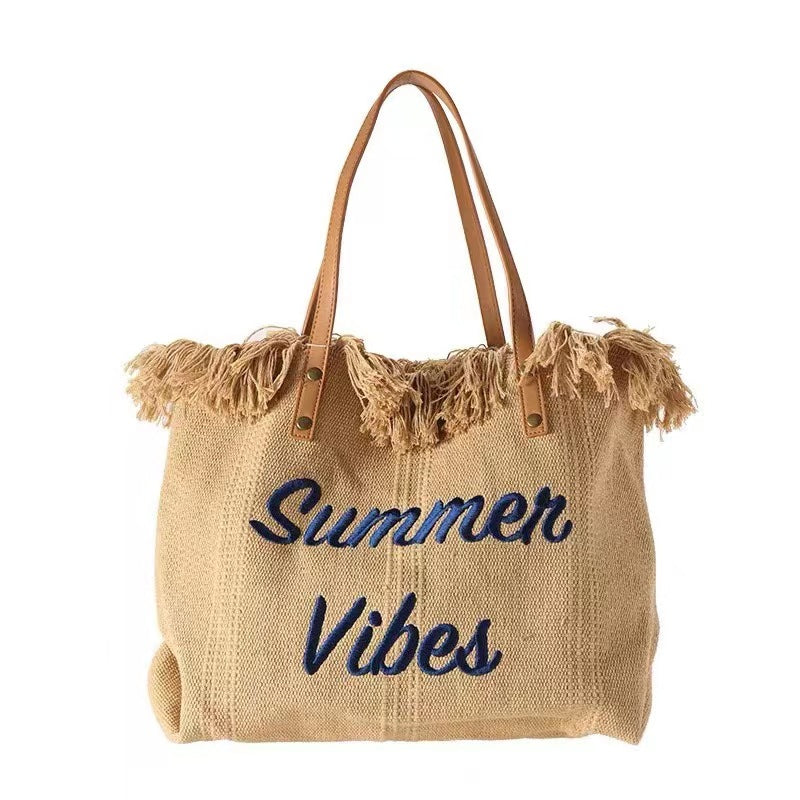 Bohemian canvas woven tote bag simple ethnic purse - SJB-DIAMOND ELITES