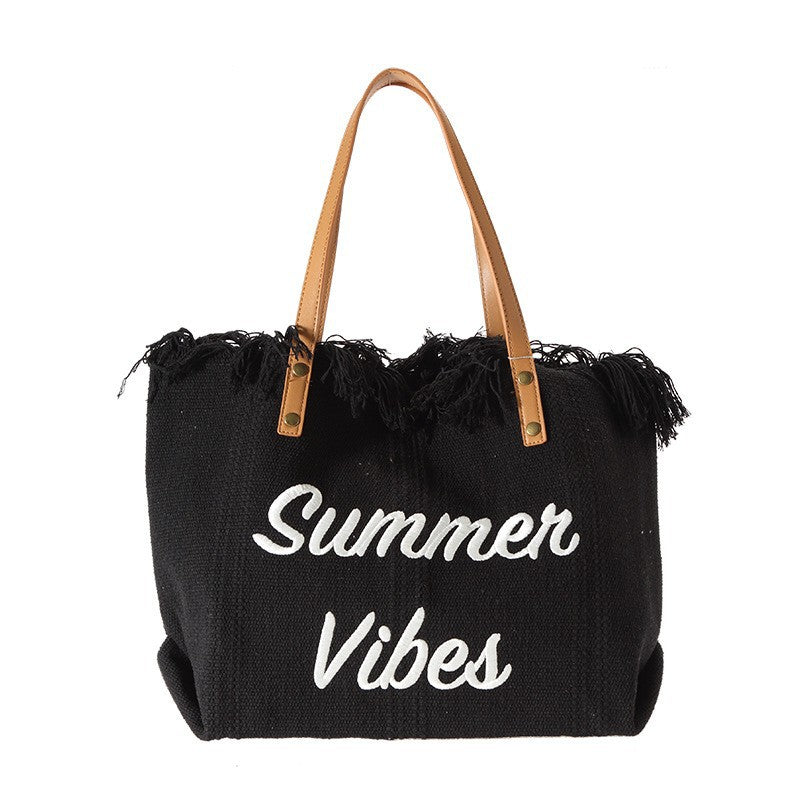 Bohemian canvas woven tote bag simple ethnic purse - SJB-DIAMOND ELITES