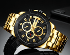 Men's Waterproof  Watch With Chronometers Day View And Fluorescent Hands Unique  Luxury Design  Perfect Gift Stevvex