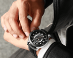Men's Waterproof  Sport Watch With Leather  Belts  And Large Numbers Details Unique Design Perfect Gift Stevvex