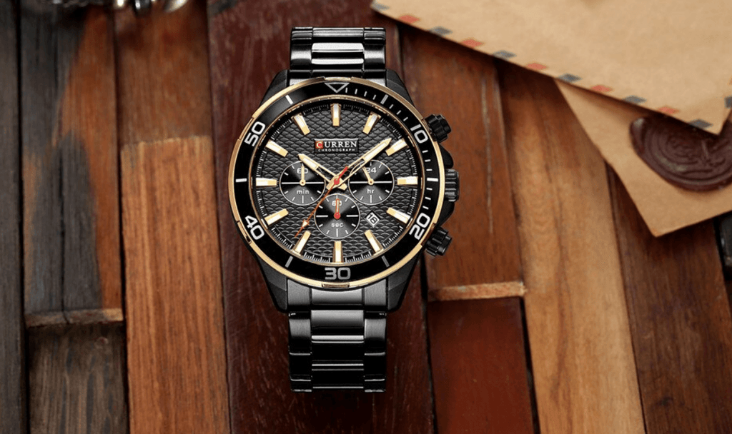 Men's Waterproof Watch With Chronometers, Date Display Excellent Background Unique Design Perfect Gift Stevvex