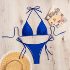 Swimwear Women Bandage Women Triangle Bathing Suits 2 Pieces Bikini Bowknot Swimsuit Bikini Set Swimwear Bikini Sets Bikinis Bathing Suit Push Up Swimsuit Summer Beachwear