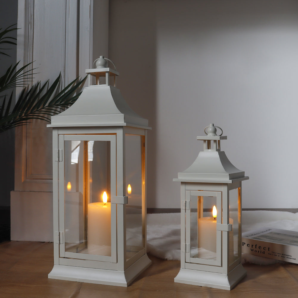 19.5''&13''Tall Set of 2 Outdoor Candle Lanterns Lootquake LLC