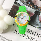 Kids Quartz Watches 50M Waterproof Analog Wristwatches Jelly Clock Students Watch Children PU Band Watch Childrens Analog Wrist Watch With Protective Design Simple Watch For Girls And Boys Stevvex