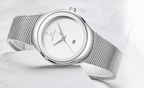 Women's Elegant Stainless Steel Watch With Braided Steel Bracelet Excellent Background Waterproof Wristwatch Unique Design Perfect Gift