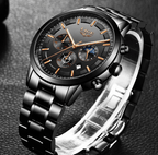 Men's Waterproof  Watch With Chronometers And Date Display Unique Design Perfect Gift Stevvex