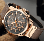 Men's Waterproof Elegant Sport Watch With Chronometers Day View, Leather  Belts And Hardlex Scratch Resistant Glass Perfect Gift For Him Stevvex