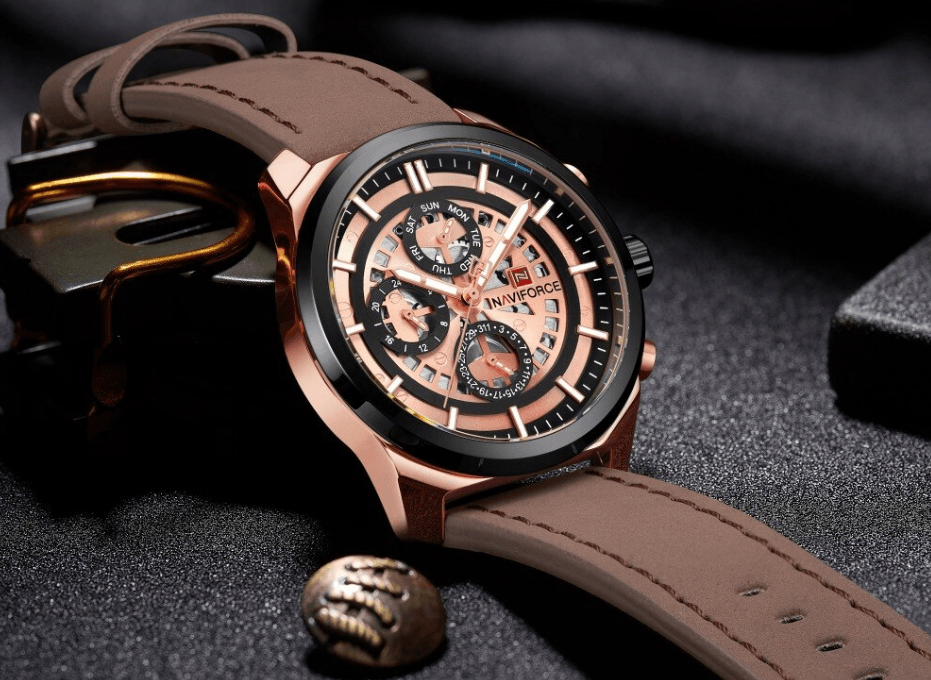 Sports Men's Leather Waterproof Date Display Casual Analog Luxury Watches Unique Design Perfect Gift - SJB-DIAMOND ELITES