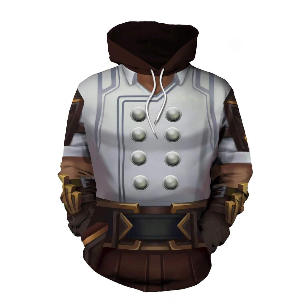 Men's And Women's Fashion Digital Print Hooded Sweatshirt Pi-Mart