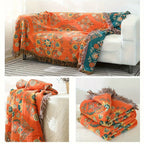 Double-Sided Tassel Sofa Cover for All Seasons - Soft and Durable Sofa Blanket for Ramadan and Beyond Lootquake LLC