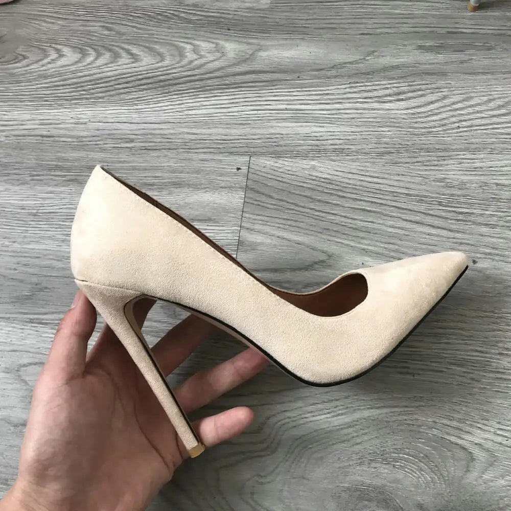 High Heel 12cm Blue Black Suede Women Pumps Super High Heels Sexy Pointed Toe Yellow Pink Satin Heels Womans Shoes 2025 - SJB-DIAMOND ELITES