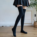 Elastic Solid Thigh High Socks, Japanese Style Over The Knee Socks, Women's Stockings & Hosiery Lootquake LLC