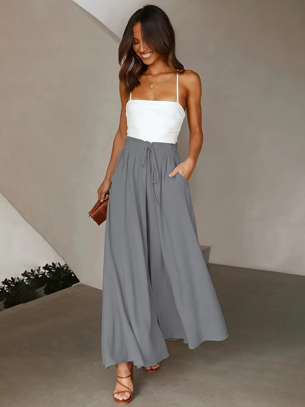 Ladies' Casual Wild Wide-leg Pants - SJB-DIAMOND ELITES