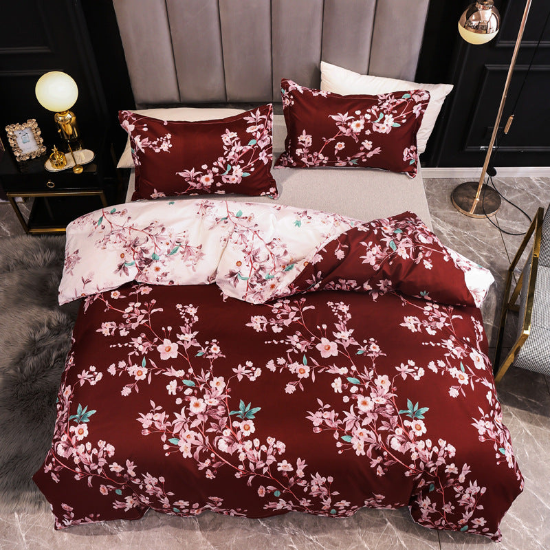 Three-piece Bedding Set, Plain Quilt Cover, Pillowcase, Four-piece Set Without Bed Linen Pi-Mart