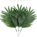 12Pcs 2Kind Large Artificial Fake Monstera Palm Leaves Green Plastic Leaf Wedding Decoration Flowers Stevvex