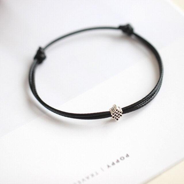 1/2pcs Adjustable Black Red Leather Rope Bracelet Couple Jewelry Handmade Braided Charm Bracelet Adjustable Rope Bracelets Jewelry Gift Bracelets For Men Women Mutual Attraction Handmade Rope For Women Men Stevvex