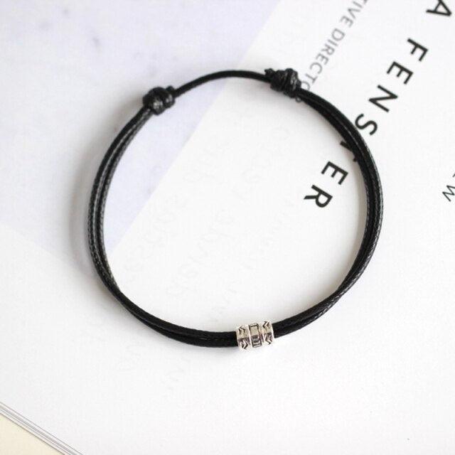 1/2pcs Adjustable Black Red Leather Rope Bracelet Couple Jewelry Handmade Braided Charm Bracelet Adjustable Rope Bracelets Jewelry Gift Bracelets For Men Women Mutual Attraction Handmade Rope For Women Men Stevvex
