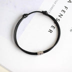 1/2pcs Adjustable Black Red Leather Rope Bracelet Couple Jewelry Handmade Braided Charm Bracelet Adjustable Rope Bracelets Jewelry Gift Bracelets For Men Women Mutual Attraction Handmade Rope For Women Men Stevvex