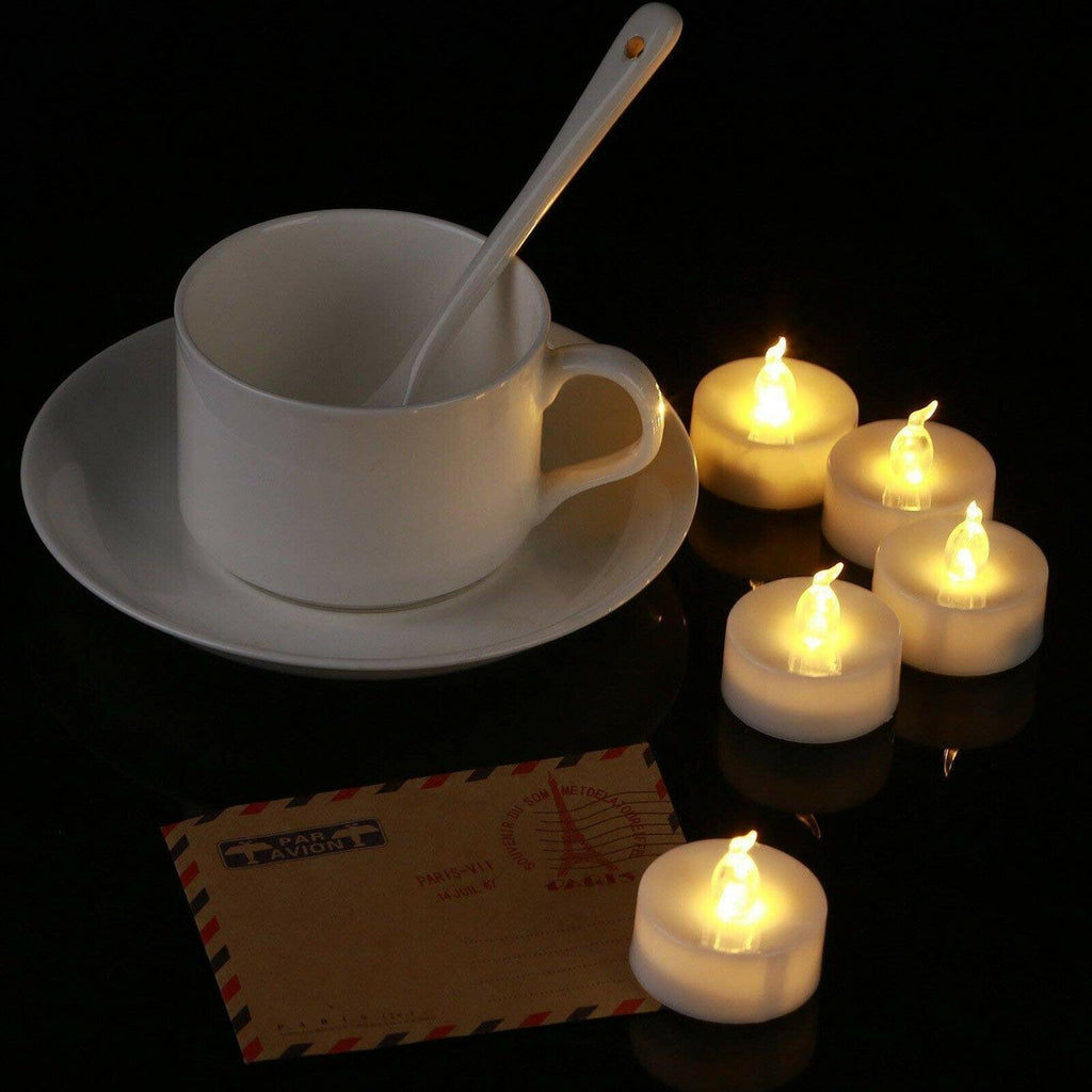 12Pcs Battery Operated LED Tea Lights Candles Flameless Wedding Decor  Realistic and Bright Flickering Holiday Gift Flameless LED Electric Candles for Seasonal & Festival Party Home Decoration Stevvex