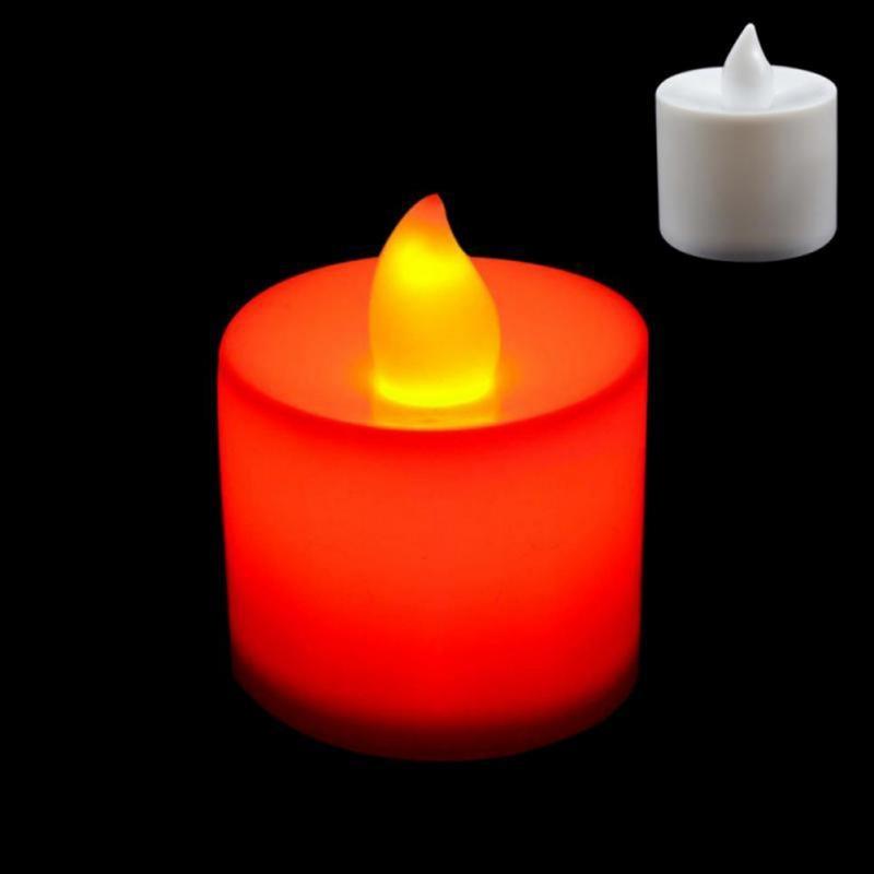 12Pcs Electronic LED Tea Light Candles  Flickering Bulb Battery Operated Flameless LED Tea Light for Seasonal & Festival Celebration Electric Fake Candle Realistic Battery-Powered Flameless Candles for Home Bedroom Party Wedding Festival Decor Stevvex