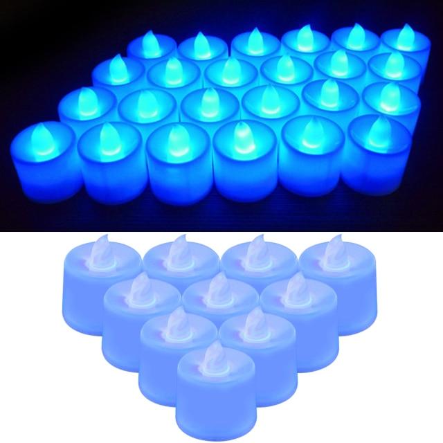 12Pcs Electronic LED Tea Light Candles  Flickering Bulb Battery Operated Flameless LED Tea Light for Seasonal & Festival Celebration Electric Fake Candle Realistic Battery-Powered Flameless Candles for Home Bedroom Party Wedding Festival Decor Stevvex