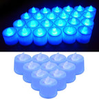 12Pcs Electronic LED Tea Light Candles  Flickering Bulb Battery Operated Flameless LED Tea Light for Seasonal & Festival Celebration Electric Fake Candle Realistic Battery-Powered Flameless Candles for Home Bedroom Party Wedding Festival Decor Stevvex