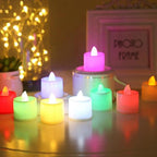 12Pcs Electronic LED Tea Light Candles  Flickering Bulb Battery Operated Flameless LED Tea Light for Seasonal & Festival Celebration Electric Fake Candle Realistic Battery-Powered Flameless Candles for Home Bedroom Party Wedding Festival Decor Stevvex