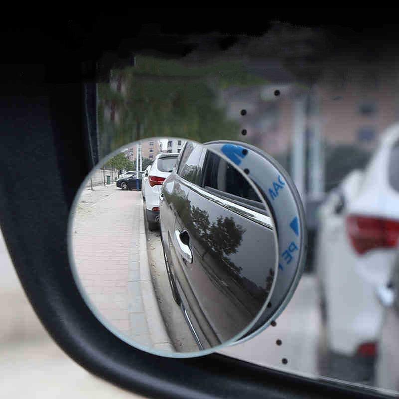 1/2PCS HD 360 Degree Wide Angle Adjustable Car Rear View Convex Mirror Auto Rearview Back Mirror Vehicle Blind Spot Rimless Automotive Blind Spot Mirrors Small Round Convex Adjustable 360°Rotate Wide Angle Car Rear View Side Mirror Wide Angle Mirror Stevvex