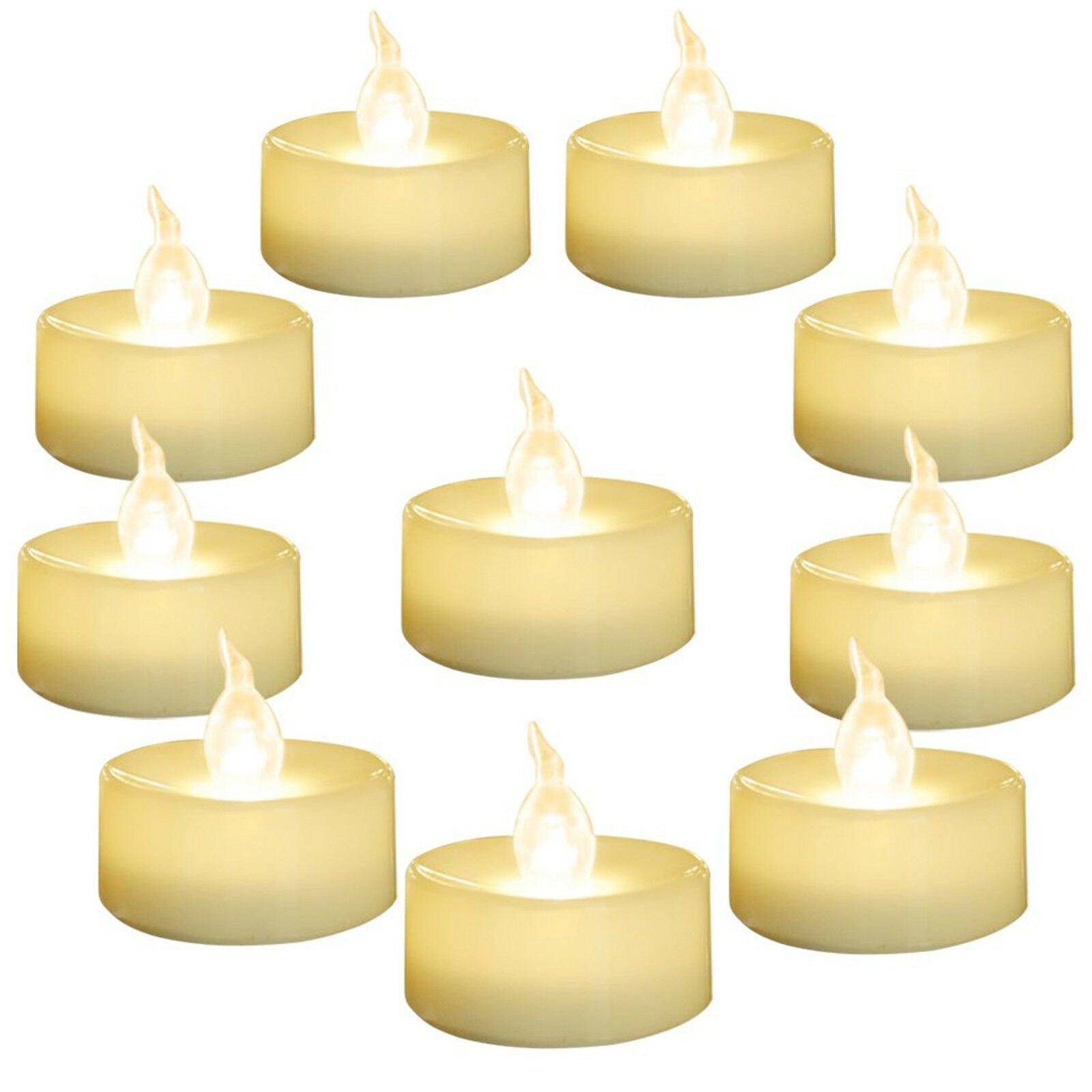 12Pcs New Battery Operated LED Tea Lights Candles  Realistic and Bright Flickering Bulb Battery Operated Flameless LED Tea Light for Seasonal and Festival Celebration Home Decoration Flameless  birthday Decorations Party Supplies Stevvex
