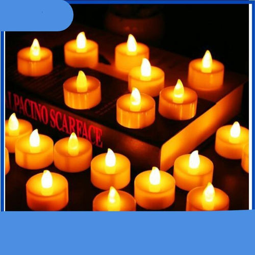 12Pcs New Battery Operated LED Tea Lights Candles  Realistic and Bright Flickering Bulb Battery Operated Flameless LED Tea Light for Seasonal and Festival Celebration Home Decoration Flameless  birthday Decorations Party Supplies Stevvex