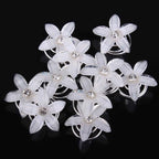 12pcs/lot Swirl Spiral Bridal Wedding Twist Crystal Flower Hair Spin Pins Women Hair Jewelry Girls Accessories Wedding Hair Accessories for Brides and Bridesmaids