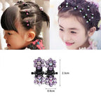 12pcs/set Mini Rhinestone No-Slip Grips Hair Clips for Women Girls Glitter Teeth Metal Clamps Flower Gorgeous Hair Accessories For Brides And Bridesmaids Stevvex