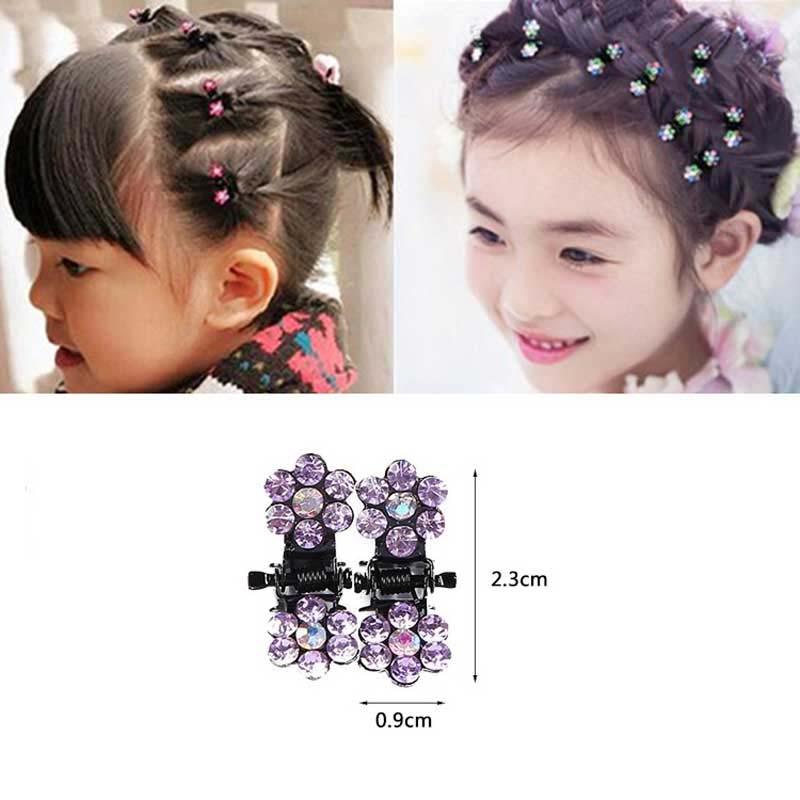 12pcs/set Mini Rhinestone No-Slip Grips Hair Clips for Women Girls Glitter Teeth Metal Clamps Flower Gorgeous Hair Accessories For Brides And Bridesmaids Stevvex