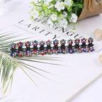 12pcs/set Mini Rhinestone No-Slip Grips Hair Clips for Women Girls Glitter Teeth Metal Clamps Flower Gorgeous Hair Accessories For Brides And Bridesmaids Stevvex