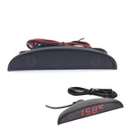 12V Car Interior 3 In 1 Car Clock Voltmeter Thermometer and Voltage Meter Monitor Touch Switch Blue Red Light Thermometers Voltmeter Gauge Electronic Clock LED Digital Display LCD Screen Clock Stevvex